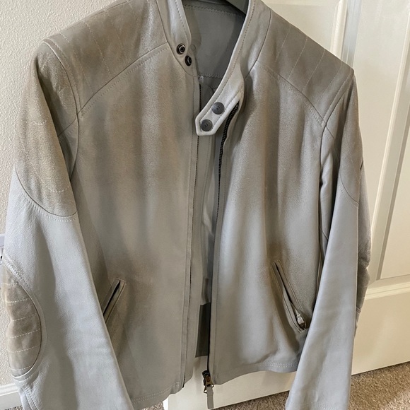 Emporio Armani leather jacket biker style.